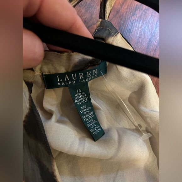 Ralph Lauren Animal Print Halter Dress Sz 12 - Picture 3 of 5